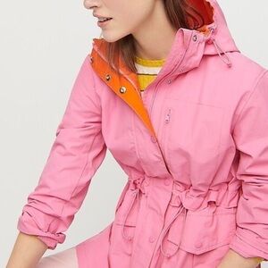 J. Crew Perfect Lightweight Rain Spring/ Summer Hooded Jacket